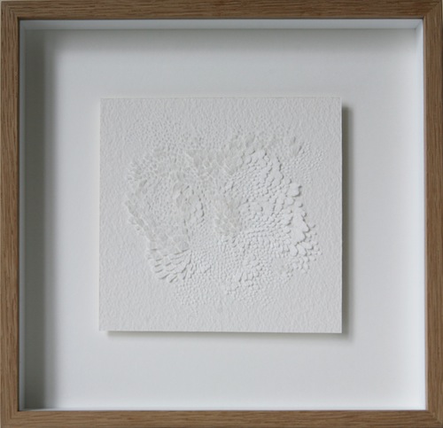 Bas-relief on paper, 25 x 25 cm<br>Private collection