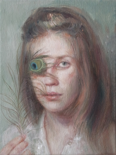 Oil on linen, 24 x 19 cm<br>
Private collection